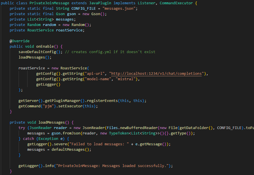 Minecraft: Spigot Plugin - PrivateJoinMessage